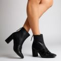 Bree Black Knotted Ankle Boot, Black