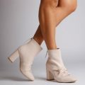 Bree Nude Knotted Ankle Boot, Nude