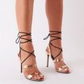 Milford Rose Lace Up Heel, Gold