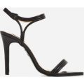 Tilo Pointed Toe Barely There Heel In Black Faux Leather, Black