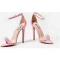 Nevada Barely There Heel In Pink Patent, Pink