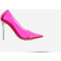 Nuclear Perspex Court Heel In Pink, Pink