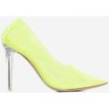 Nuclear Perspex Court Heel In Green, Green