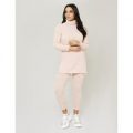 Chunky Knitted Roll Neck Loungewear Set, Pink