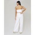 Bandeau and Wide Leg Trouser Co-ord, White