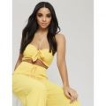 Bandeau and Wide Leg Trouser Co-ord, Yellow