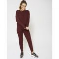 Cable Knit Co-ord, Burgundy