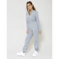 Zip Up Loungewear Jumpsuit, Grey