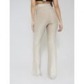 Glitter High Waisted Flare Trousers, Silver