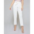 Paperbag Tie Waist Trousers, White