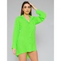 Neon Shirt Dress, Green