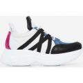 Pluto Chunky Trainer In Black And Blue, White