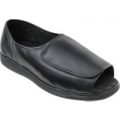 Cosyfeet Jonny Leather Extra Roomy Men’s Sandals – Black 11