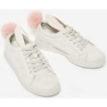 Ruby Bunny Trainers In Nude Faux Suede, Nude