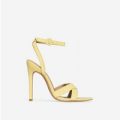 Marnie Pointed Barely There Heel In Yellow Faux Suede, Yellow