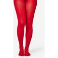 Opaque Tights In Red, Red