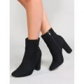 Presley Ankle Boots Faux Suede, Black
