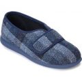 Cosyfeet Ronnie Extra Roomy Men’s Slippers – Navy Plaid 9
