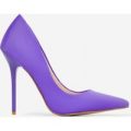 Casadei Court Heel In Purple Lycra, Purple