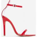 Tessy Perspex Heel In Red Patent, Red