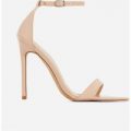 Trey Pointed Barely There Heel In Nude Patent, Nude