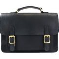 Kingston Satchel – Ebony Black/Tan Highlight