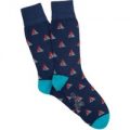 Corgi Boats Socks – Navy – Large