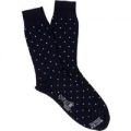 Corgi Classic Dot Socks – Navy – Large