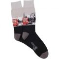 Corgi London Bus Scene Socks – Black – Extra Large