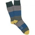 Corgi Pencil Stripe Socks – Green/Pink – Small