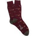 Corgi Pheasant Pattern Socks – Port – Large
