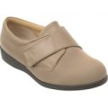 Cosyfeet Jodie Extra Roomy Women’s Fabric Shoes – Taupe 7