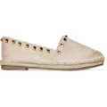 Victory Studded Espadrille In Nude Faux Suede, Nude