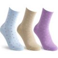 Cosyfeet Extra Roomy Women’s Cotton-rich Seam-free Patterned Socks – Mixed Pastels S