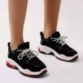 Switch Chunky Trainers, Black